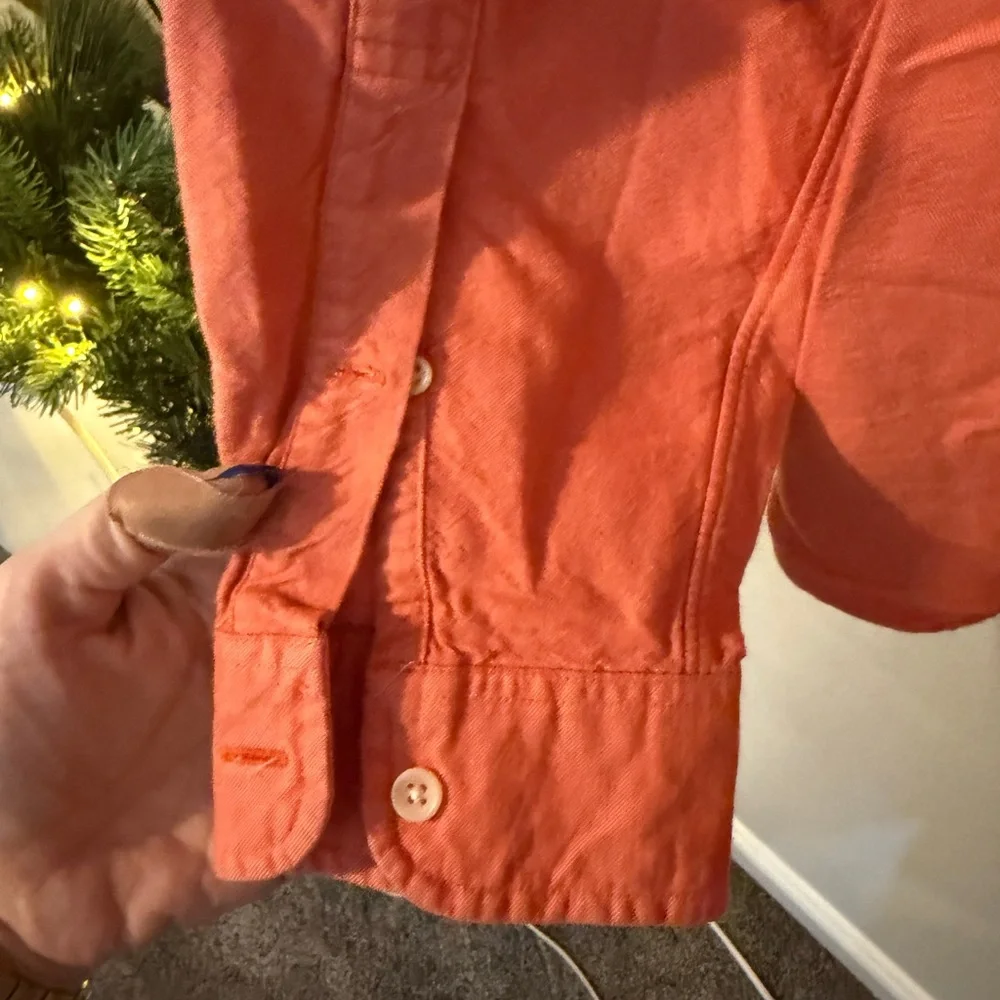 J. Crew Men's Vibrant Orange Casual Shirt